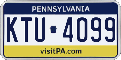 PA license plate KTU4099