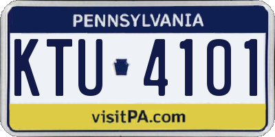 PA license plate KTU4101
