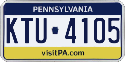 PA license plate KTU4105