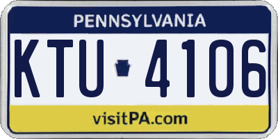 PA license plate KTU4106