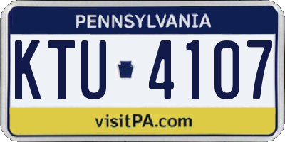 PA license plate KTU4107