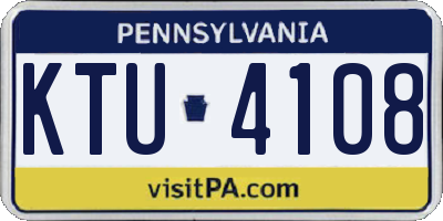 PA license plate KTU4108