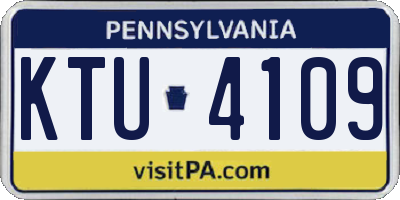 PA license plate KTU4109