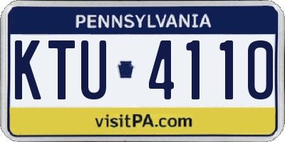 PA license plate KTU4110