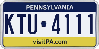 PA license plate KTU4111