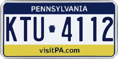 PA license plate KTU4112