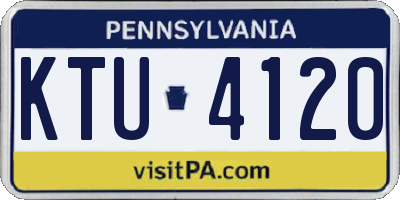 PA license plate KTU4120