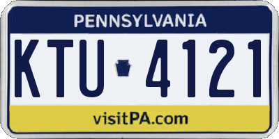 PA license plate KTU4121