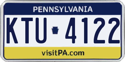 PA license plate KTU4122