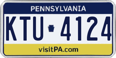 PA license plate KTU4124