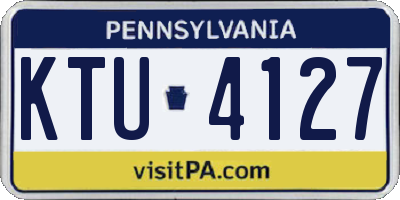 PA license plate KTU4127