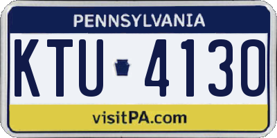 PA license plate KTU4130