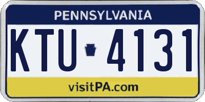 PA license plate KTU4131
