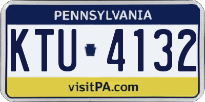 PA license plate KTU4132