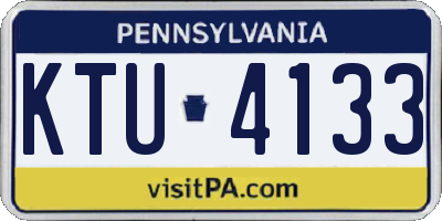 PA license plate KTU4133
