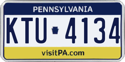 PA license plate KTU4134