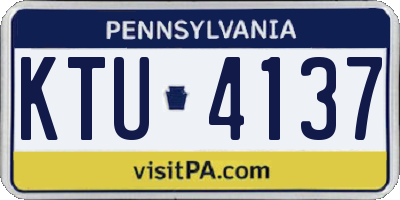 PA license plate KTU4137