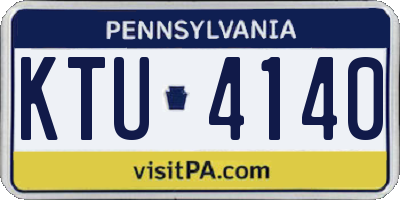 PA license plate KTU4140