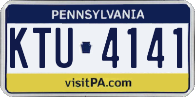 PA license plate KTU4141