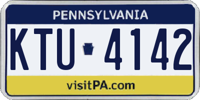 PA license plate KTU4142