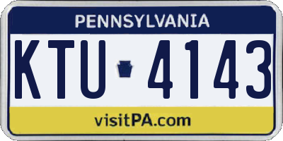 PA license plate KTU4143
