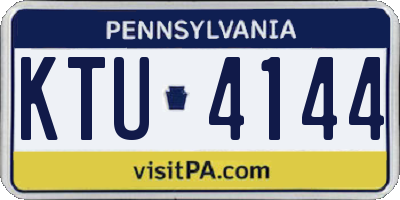 PA license plate KTU4144
