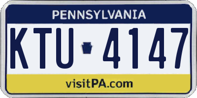 PA license plate KTU4147