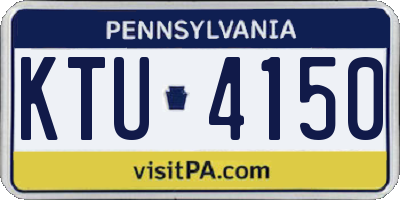 PA license plate KTU4150