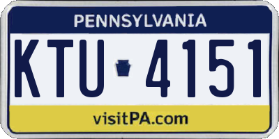 PA license plate KTU4151