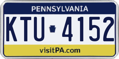 PA license plate KTU4152
