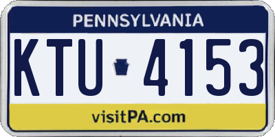 PA license plate KTU4153