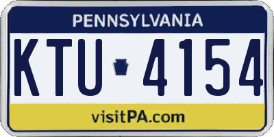 PA license plate KTU4154