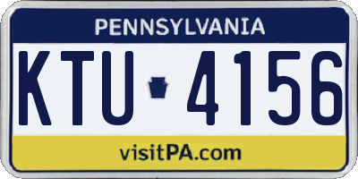 PA license plate KTU4156