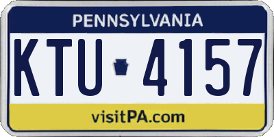 PA license plate KTU4157