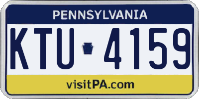 PA license plate KTU4159
