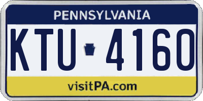 PA license plate KTU4160