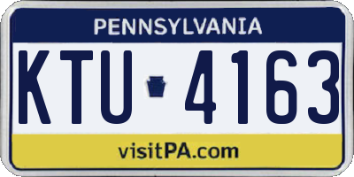 PA license plate KTU4163