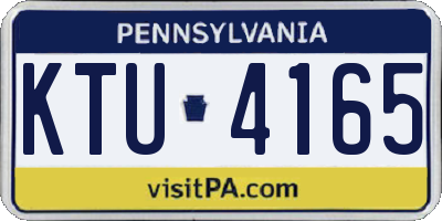 PA license plate KTU4165
