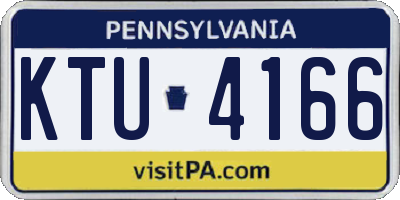 PA license plate KTU4166