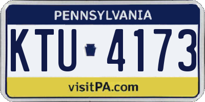 PA license plate KTU4173