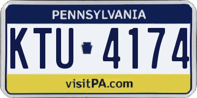 PA license plate KTU4174