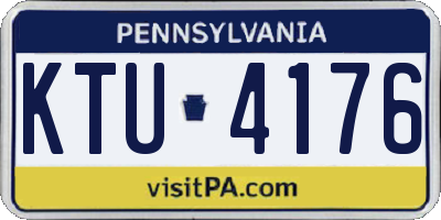 PA license plate KTU4176