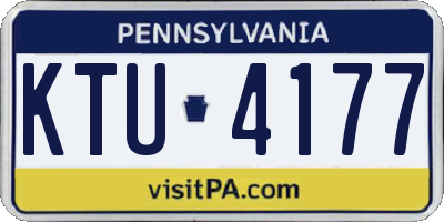 PA license plate KTU4177