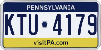 PA license plate KTU4179