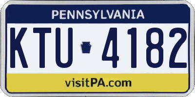 PA license plate KTU4182