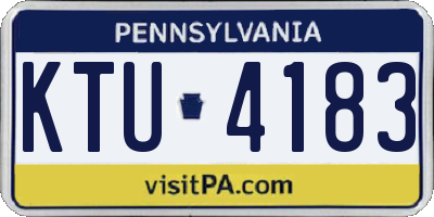 PA license plate KTU4183
