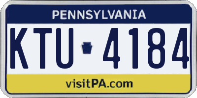 PA license plate KTU4184