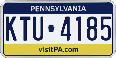 PA license plate KTU4185