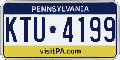 PA license plate KTU4199