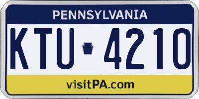 PA license plate KTU4210